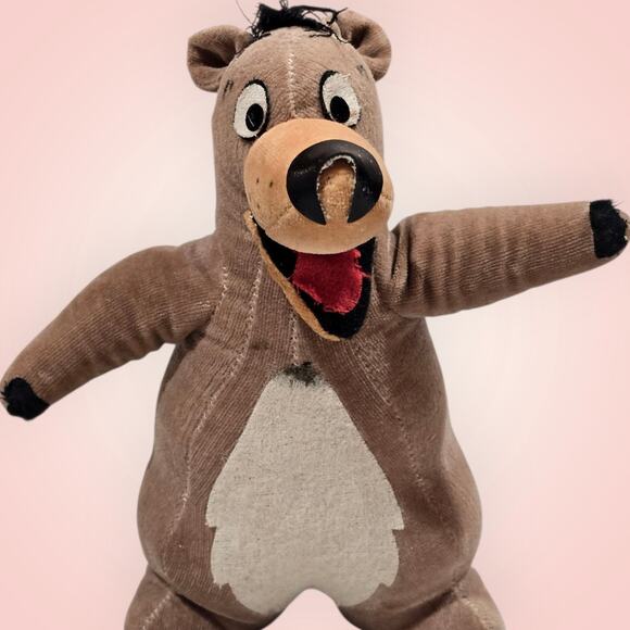 Vintage Disney Jungle Book Baloo Bear Stuffed Animal Toy 1960s 6" As Is - Picture 2 of 11